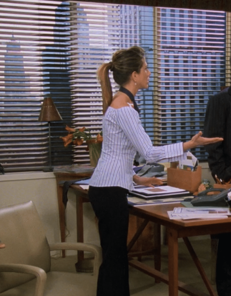 Jennifer Aniston as Rachel Green in 'Friends.' (Credit: Warner Bros. Television via HBO Max/Hulu)