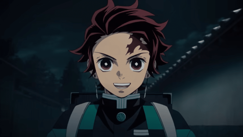 Tanjiro Kamado in a village smiling (Image Credit: AniplexUSA)