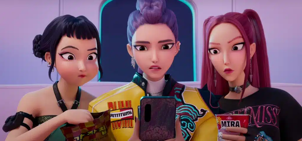 Zoey, Rumi and Mira bond. (Credit: Netflix)