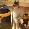 Image features 'The Bad Guys' crew. From left, Mr. Snake, Mr. Shark, Mr. Wolf, Mr. Piranha, and Ms. Tarantula