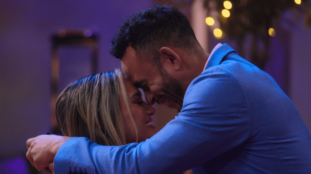 Bobby and Jasmine first meeting each other in the UK Love is Blind.
