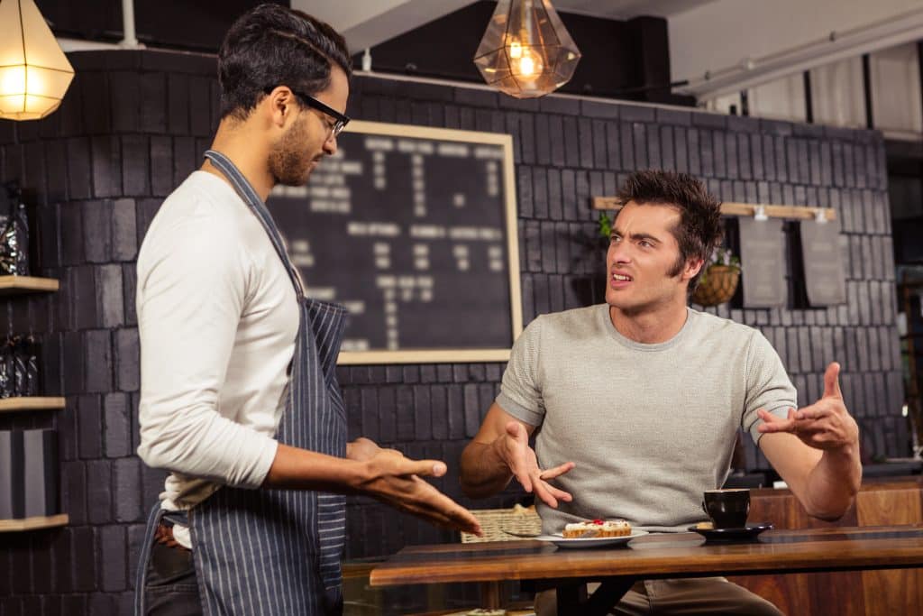 A man was complaining to a waiter in a restaurant.