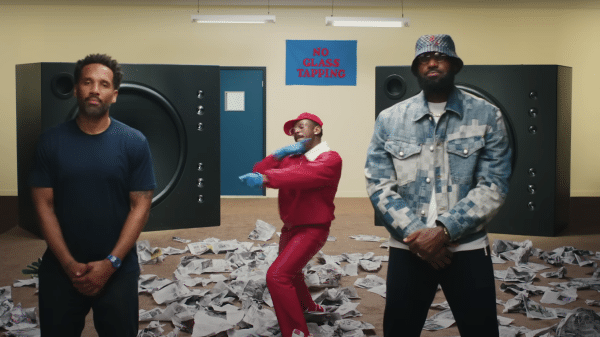 Tyler, the Creator in his music video, "STOP PLAYING WITH ME"