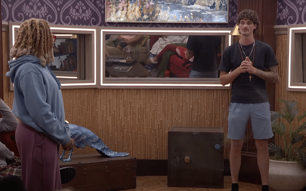 Mickey used her "HOH Interrogation" power to dethrone Riley has outgoing HOH. Photo courtesy of YouTube/Big Brother