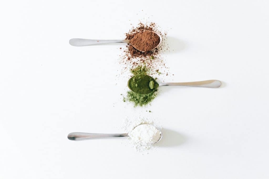 Spoons with spices on them