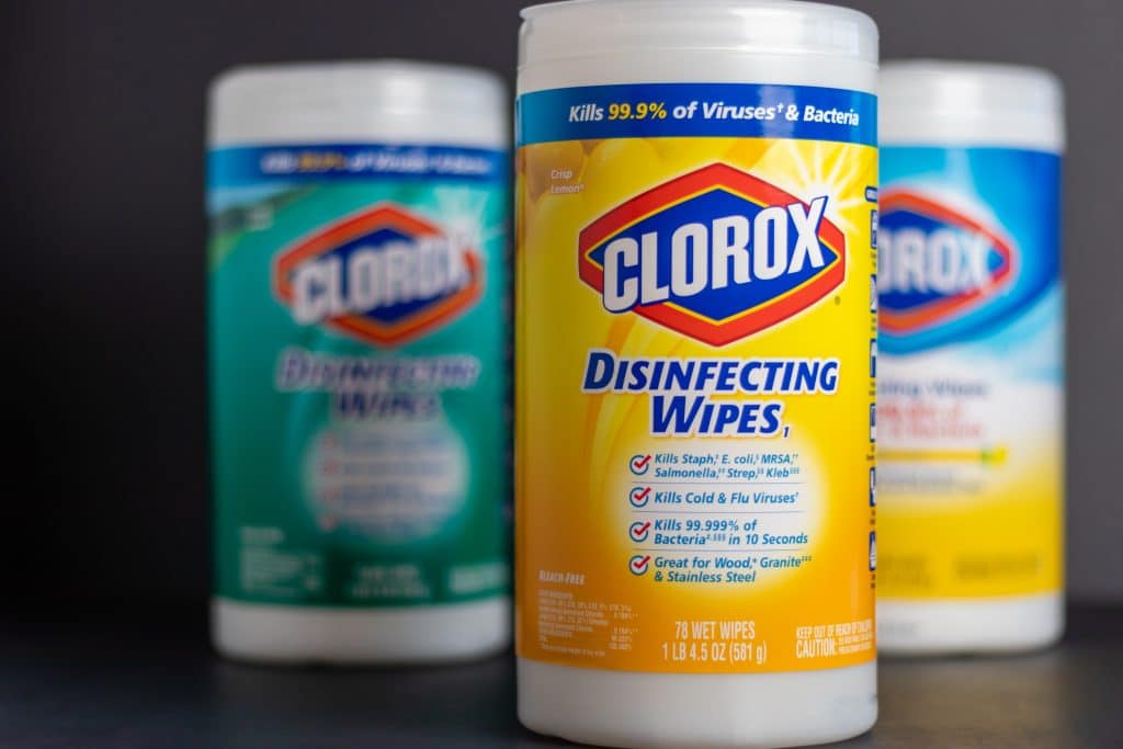 3 bottles of Clorox Disinfectant wipes