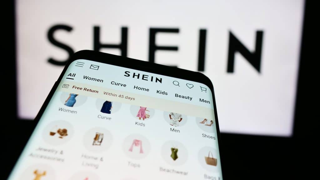 Image of the Shein clothing app