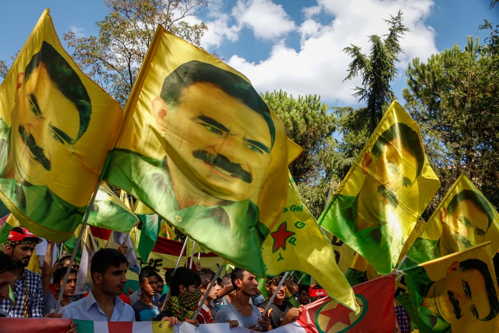 SEPTEMBER 1, 2013: Supporters of the Kurdish Party gather at the mass meeting on World Peace Day