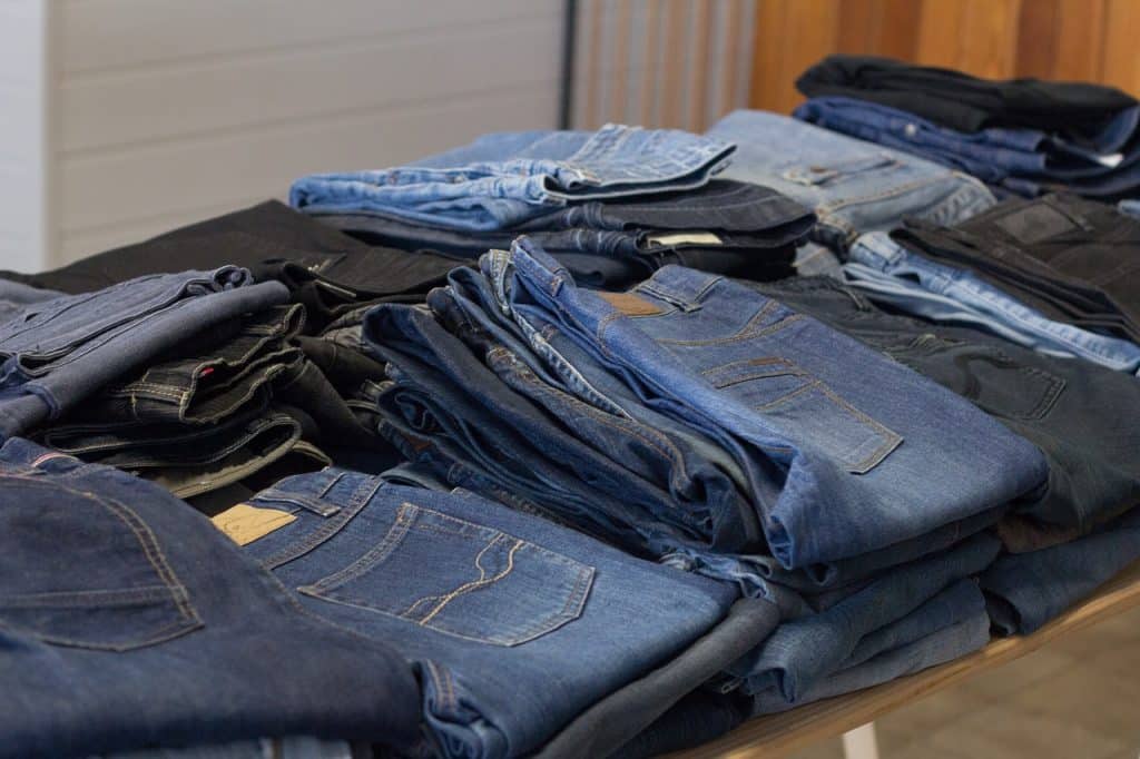 A pile of jeans
