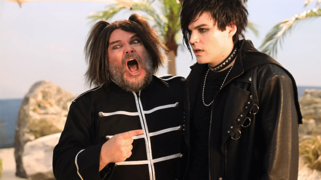 Jack Black and Michael Longfellow in the hilariously accurate skit, Goth Kid on Vacation.