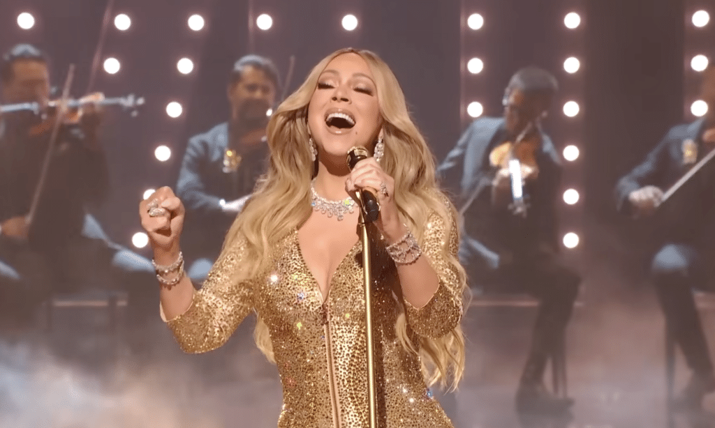 Mariah Carey performs at 2025 VMAs.