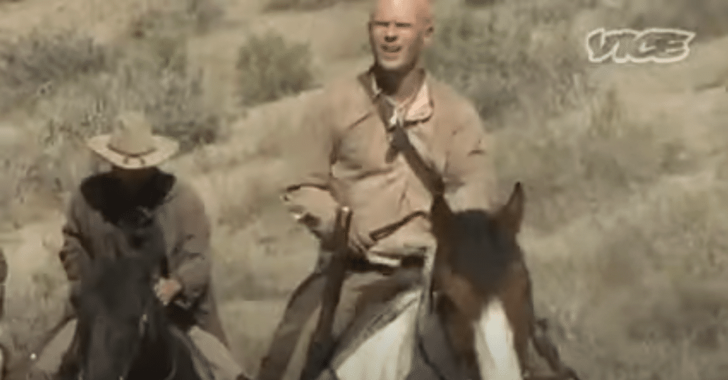 Screenshot of James Franco's test footage for Blood Meridian