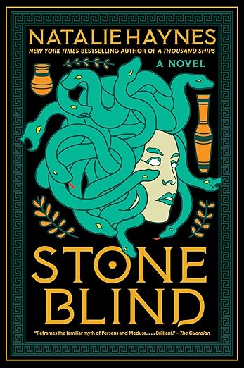 The cover is an illustration of a woman with snakes for hair on a black background.