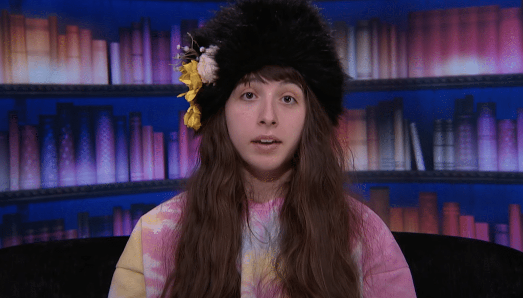 Ava in the diary room on 'Big Brother'