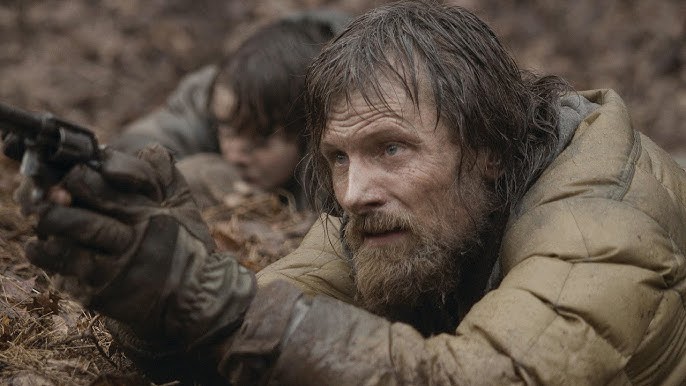 A screenshot depicting Viggo Mortensen in The Road