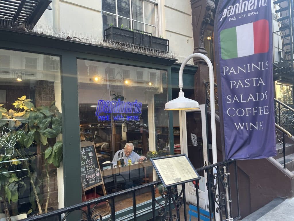 Panineria's storefront.