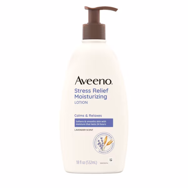 Aveeno Stress Relief Moisturizing Body Lotion with Lavender Scent, Natural Oatmeal to Calm and Relax