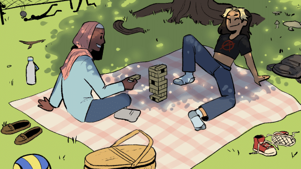 Friends doing budget-friendly activities outside