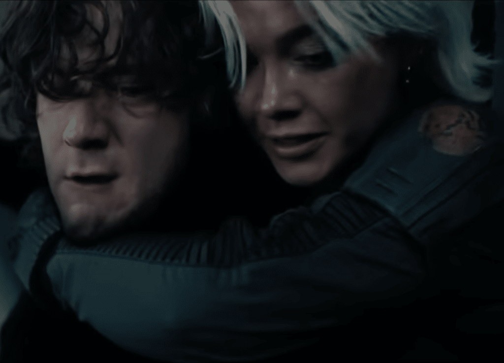 Yelena hugging Bob.