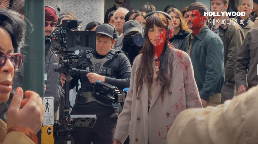 Dakota Johnson filming Verity in New York City