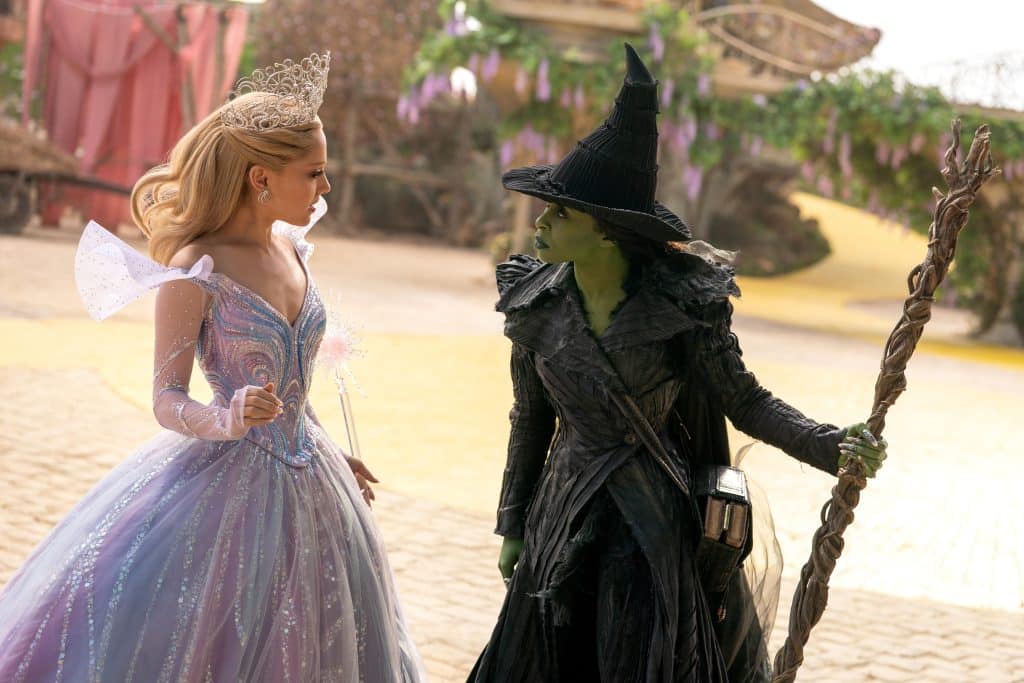 Ariana Grande and Cynthia Erivo in "Wicked: For Good." (Credit: Universal)