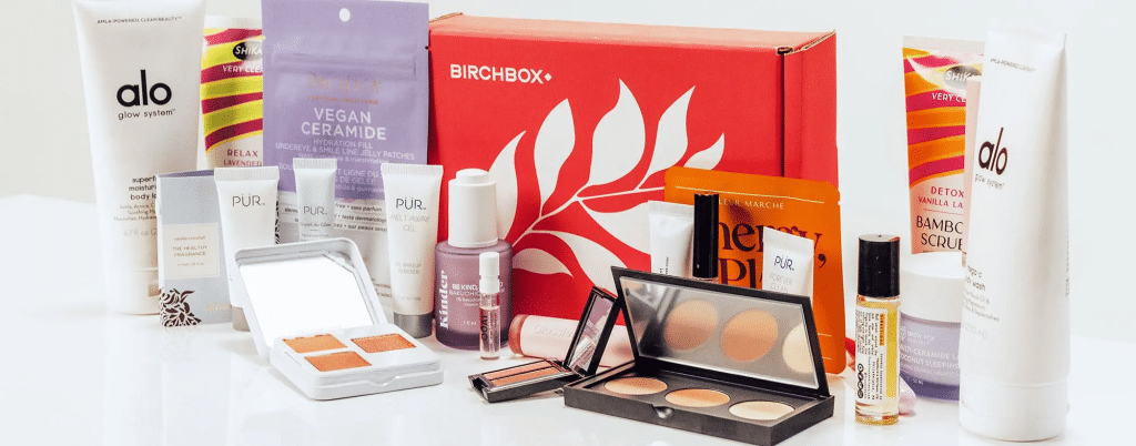 Birchbox beauty boxes contain name-brand products from big companies like Alo and Pur.