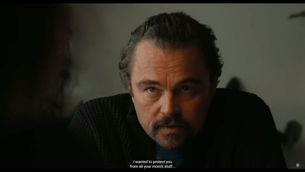 An image of Leonardo DiCaprio's character, Bob, in "One Battle After Another"