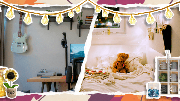 Image showing two different room decor styles