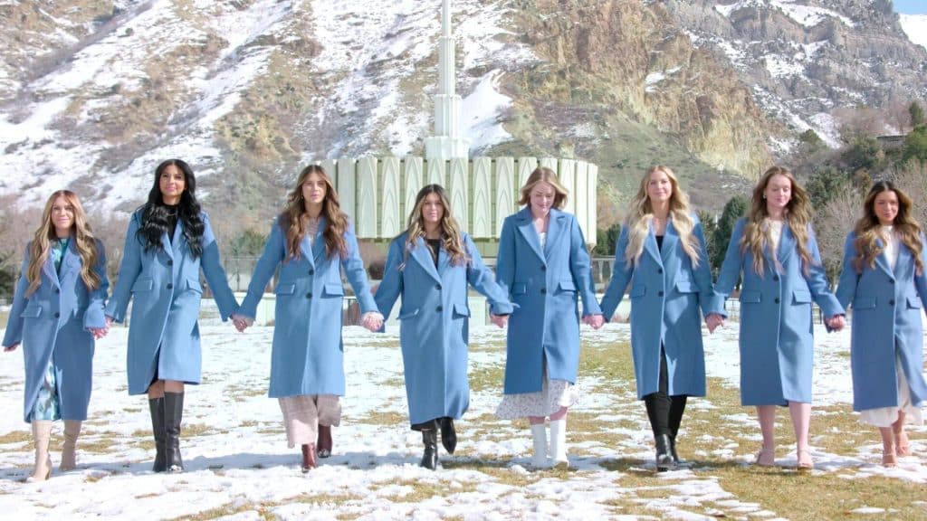 Title of season one introduction, from left to right: Jessi Ngatikaura, Layla Taylor, Demi Engemann, Taylor Frankie Paul, Whitney Leavitt, Mayci Neeley, Mikayla Matthews, and Jen Affleck.