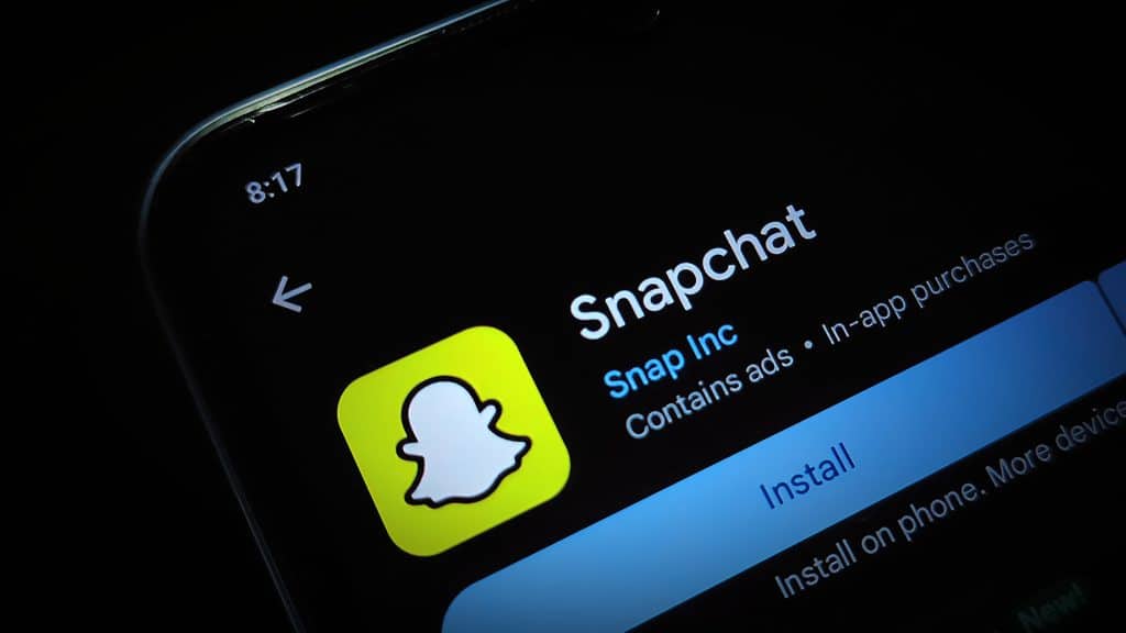 Snapchat being downloaded on someone's device.