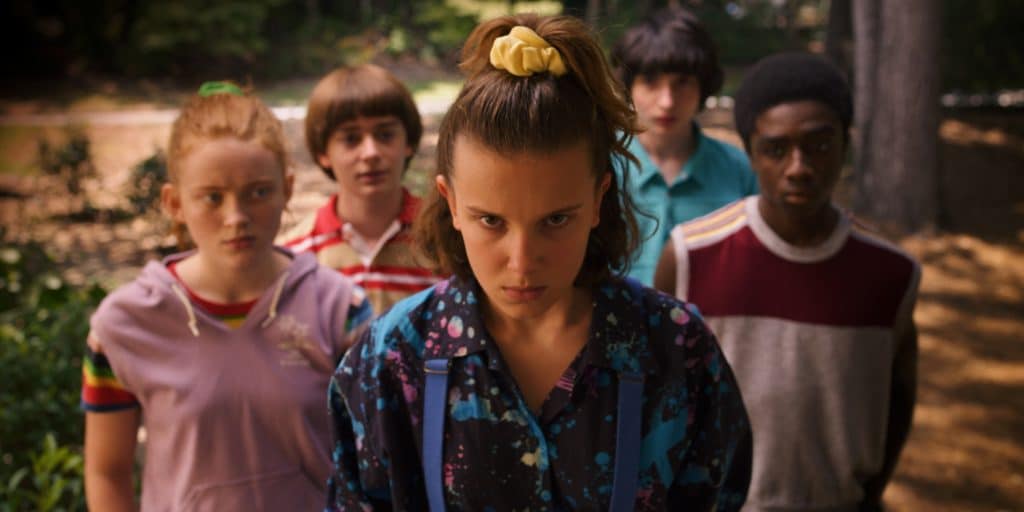 Stranger things characters form a group.