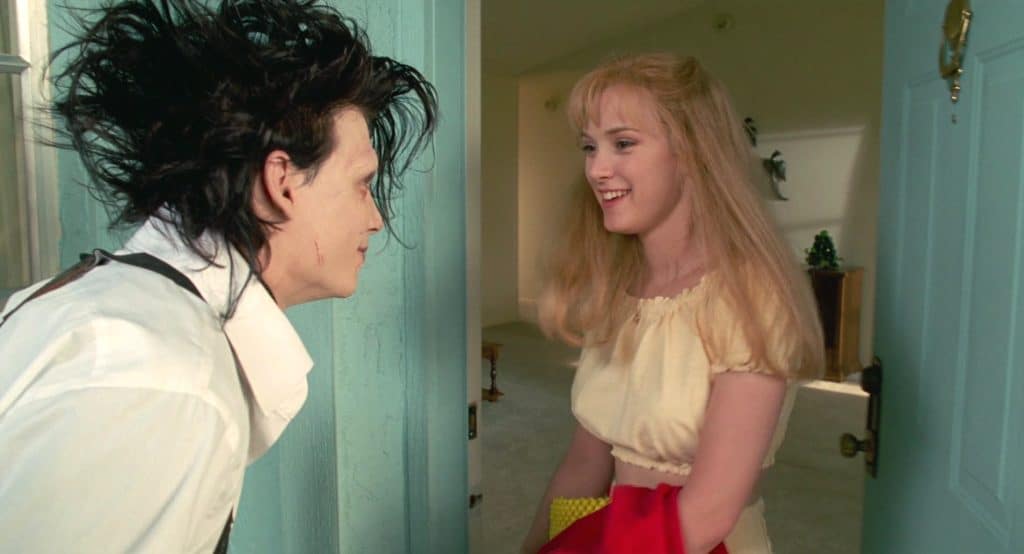Johnny Depp and Winona Ryder in "Edward Scissorhands." (Credit: 20th Century Fox)