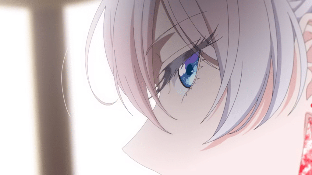 Main character Scarlet looks back at the camera