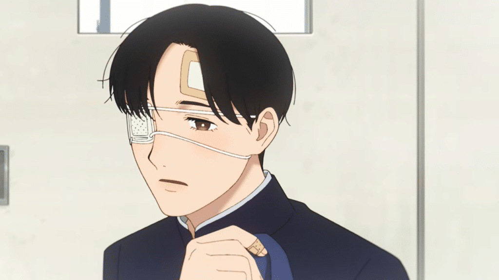 Tsuyoshi Yano tending to his injuries