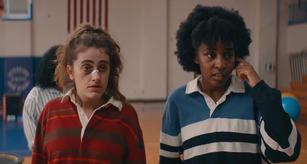 Rachel Sennott and Ayo Edebiri in Bottoms.