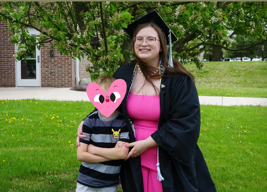 Author with her little brother