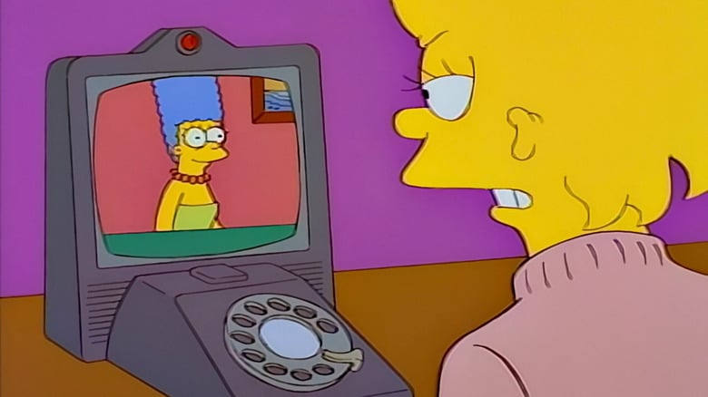 A stilt from The Simpsons with Marge and Lisa in the future.