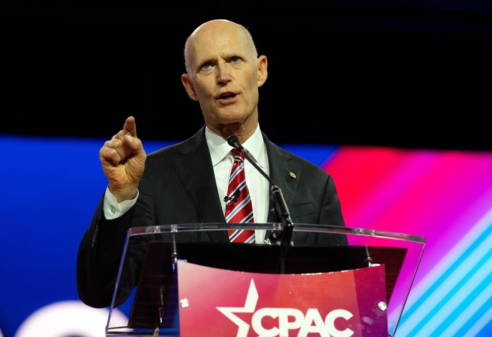 Senator Rick Scott speaking at CPAC.