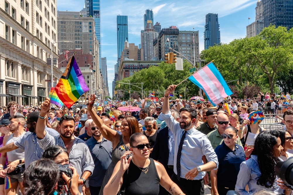 Zohran Mamdani at a Pride event.