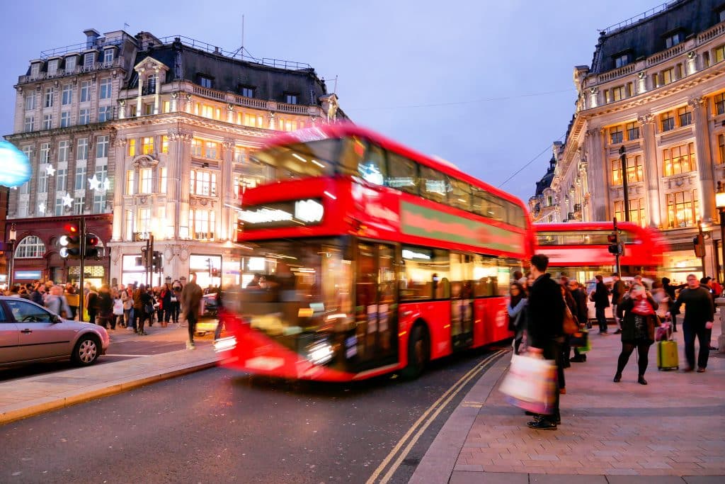 A city bus in London