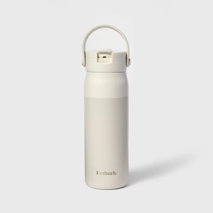 white water bottle on white background