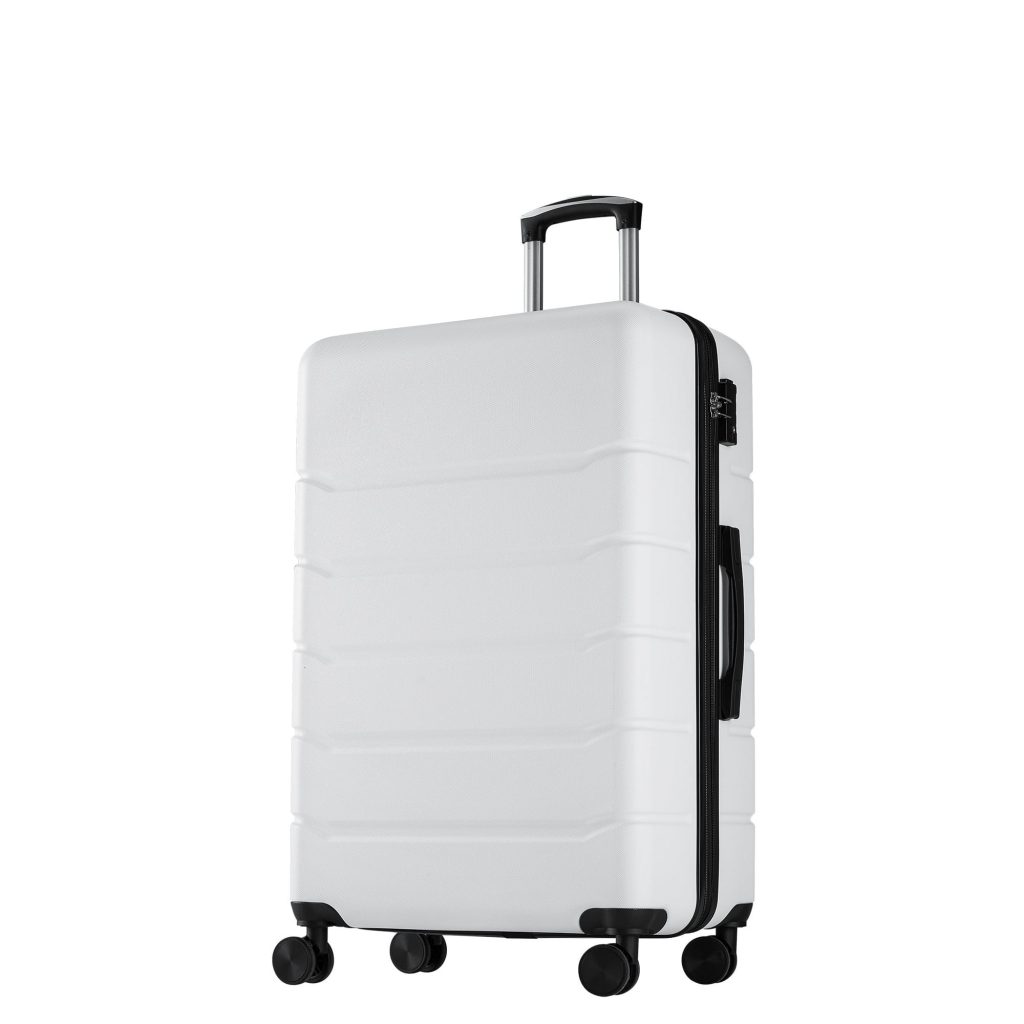 white suitcase on white background