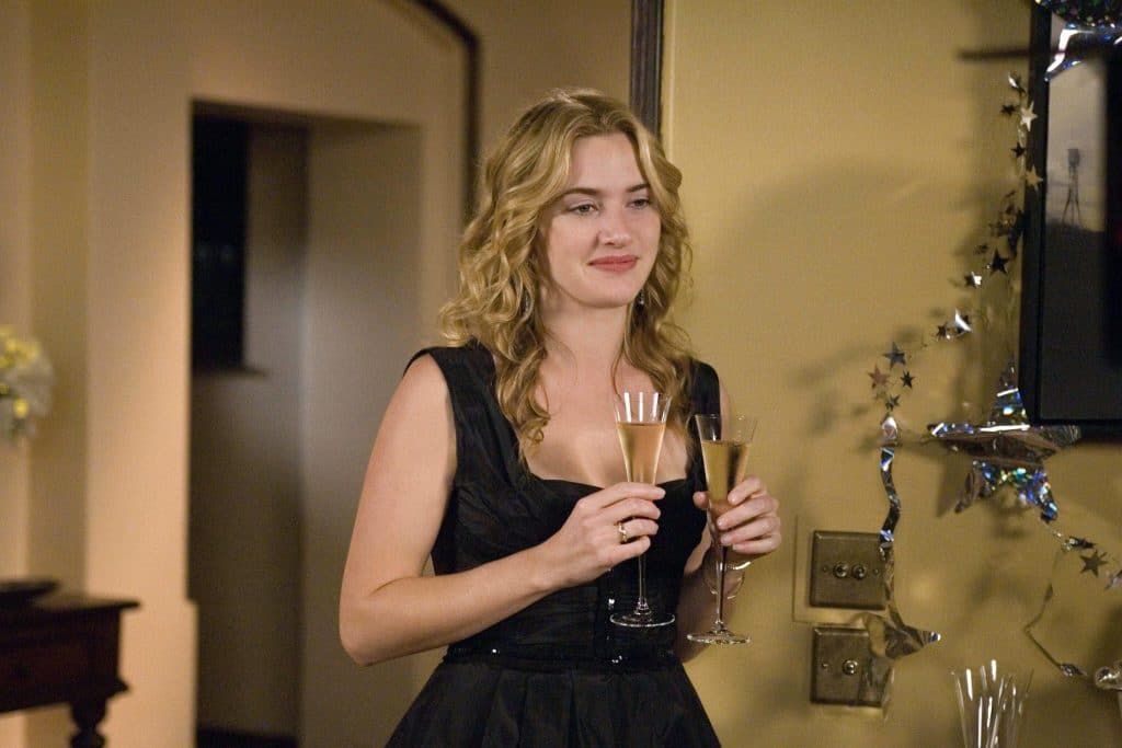 Kate Winslet as Iris in The Holiday (2006) New Year's Eve Scene at Graham's (Jude Law) house