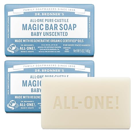 2-Pack Dr. Bronner's All-One Pure-Castile Magic Bar Soap (Credit: Amazon)