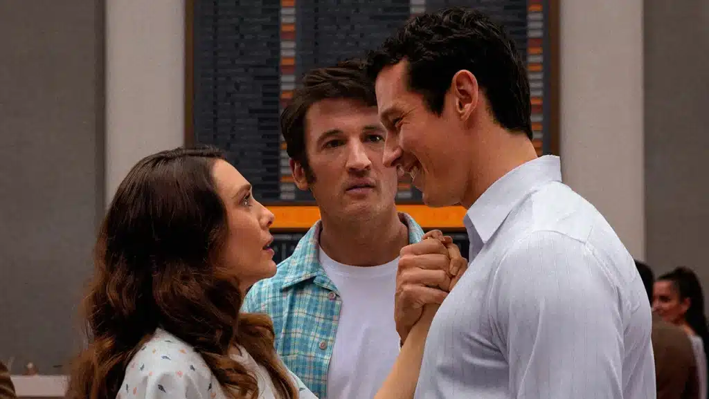 Larry watches in horror as Joan and Luke reunite. (A24)