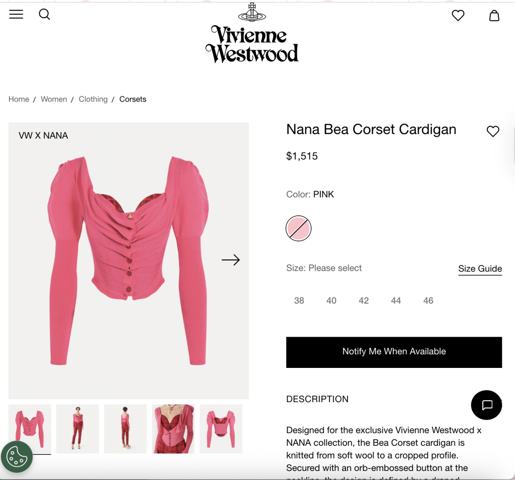 A pink top.