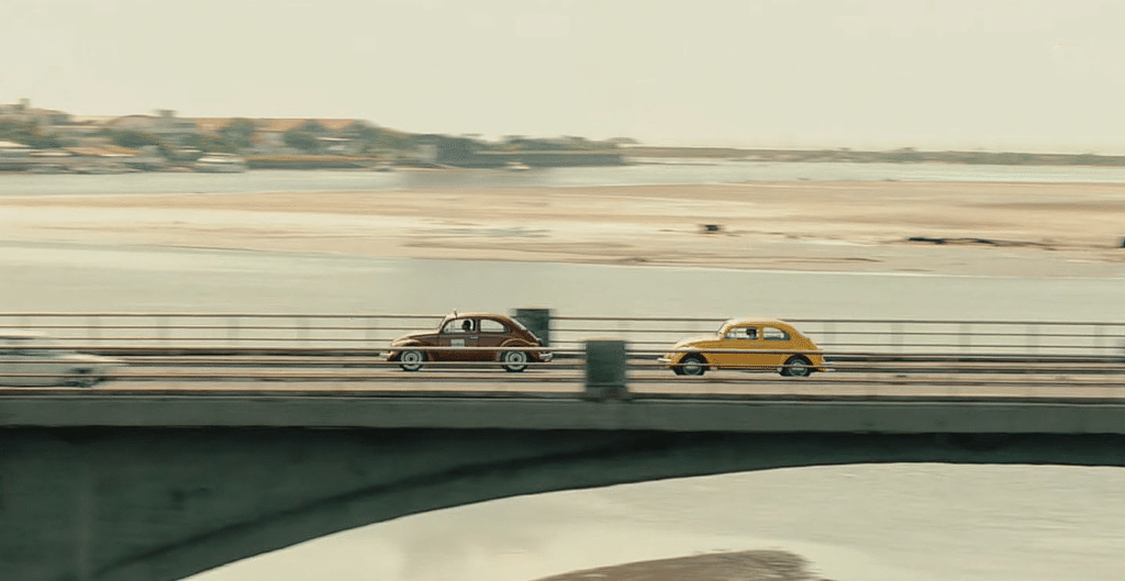 Marcelo (yellow buggy) returns to Recife. Credit: NEON.