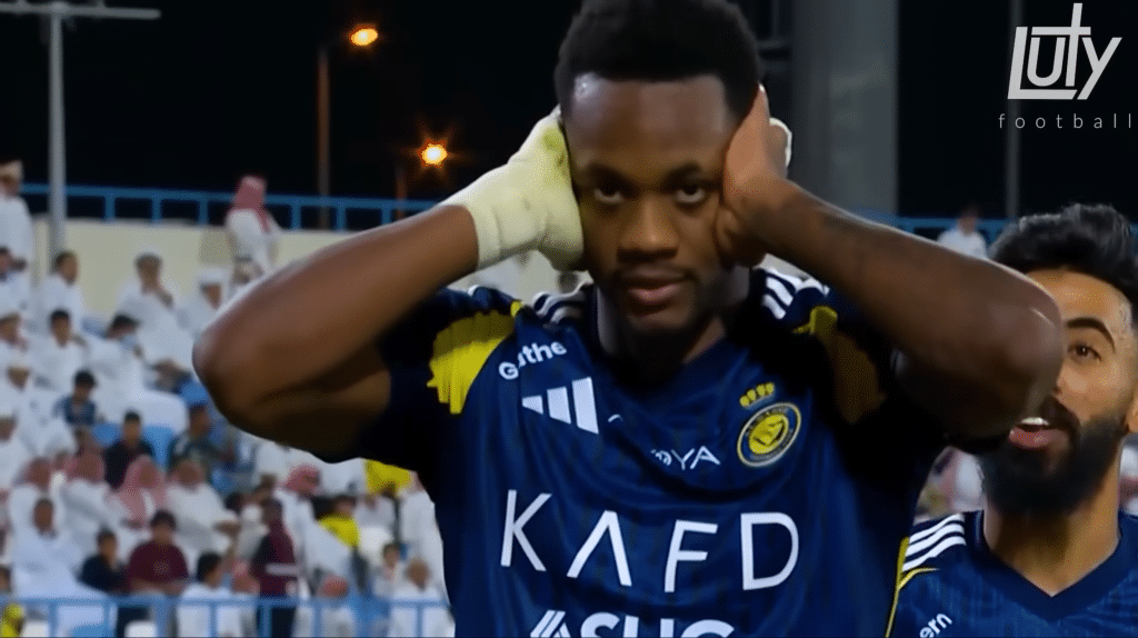 Rising star Durán celebrates for Al-Nassr.