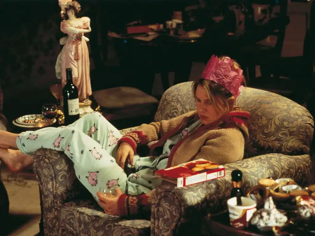 Bridget (Renée Zellweger) suffers a lonely New Year's Eve. (Image: Miramax Films).