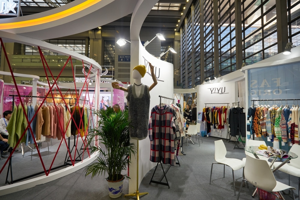 SHENZHEN, CHINA - 27 NOVEMBER, 2019: interior shot of Fashion Source space in Shenzhen Convention Exhibition Center.